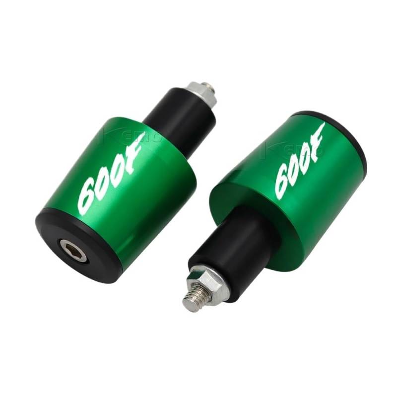 Für 600F CBR600F Motorrad 7/8''22mm CNC Aluminium Lenker Griffe Griff Bar Kappe End Stecker(Green) von GUOXUN