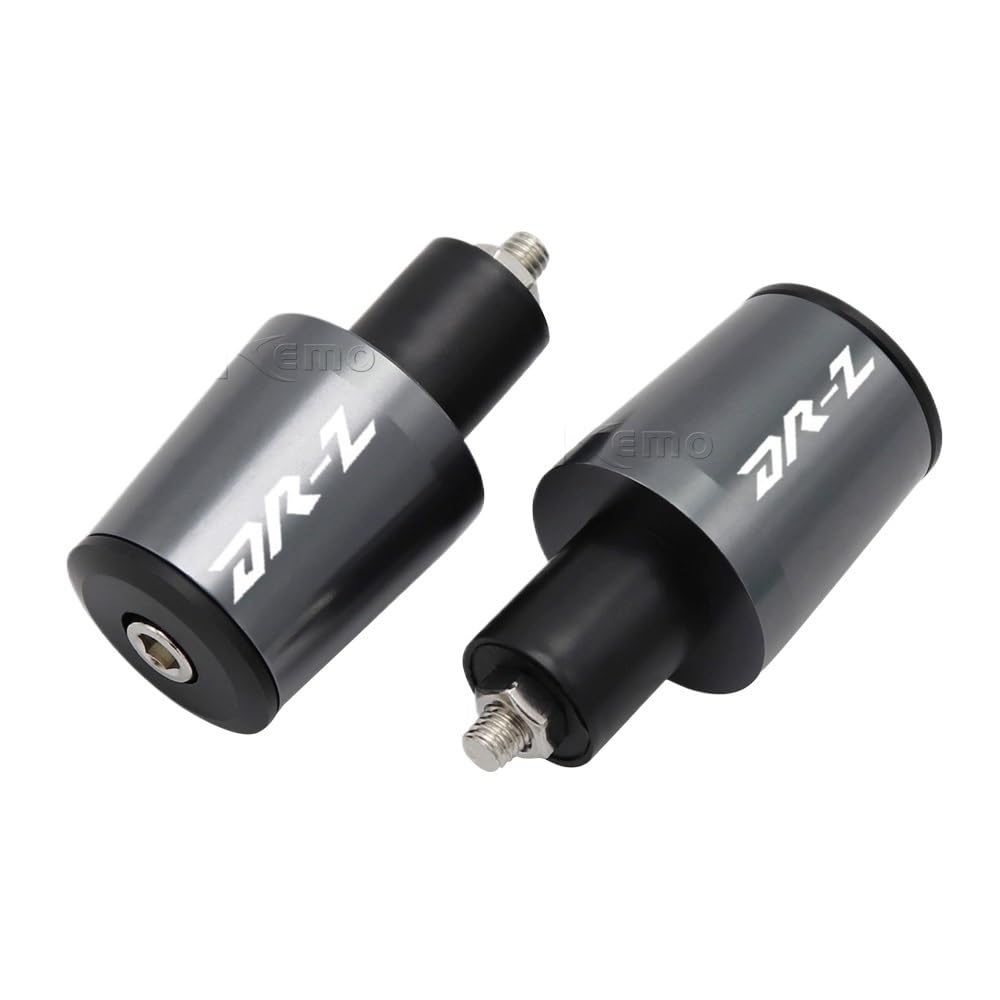 Für DRZ DR-Z Motorrad 7/8''22mm CNC Aluminium Lenker Griffe Griff Bar Kappe End Stecker(Gray) von GUOXUN