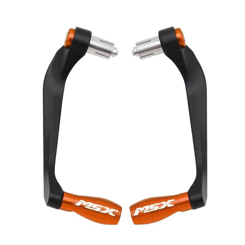 Für MSX125 MSX 125 Motorrad Universal 7/8 "22mm Aluminium Lenker Griffe Bremse Kupplung Hebel Griff Bar Schutz Protector(A Orange) von GUOXUN