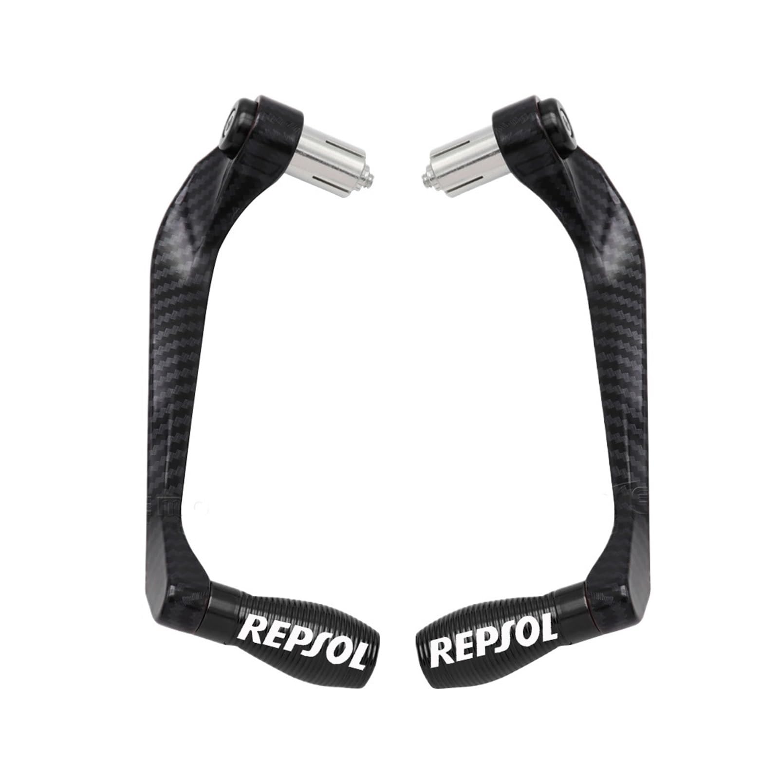 Für Repsol Motorrad Universal 7/8 "22mm CNC Aluminium Lenkergriffe Bremskupplungshebel Lenker Schutzfolie(B Black) von GUOXUN