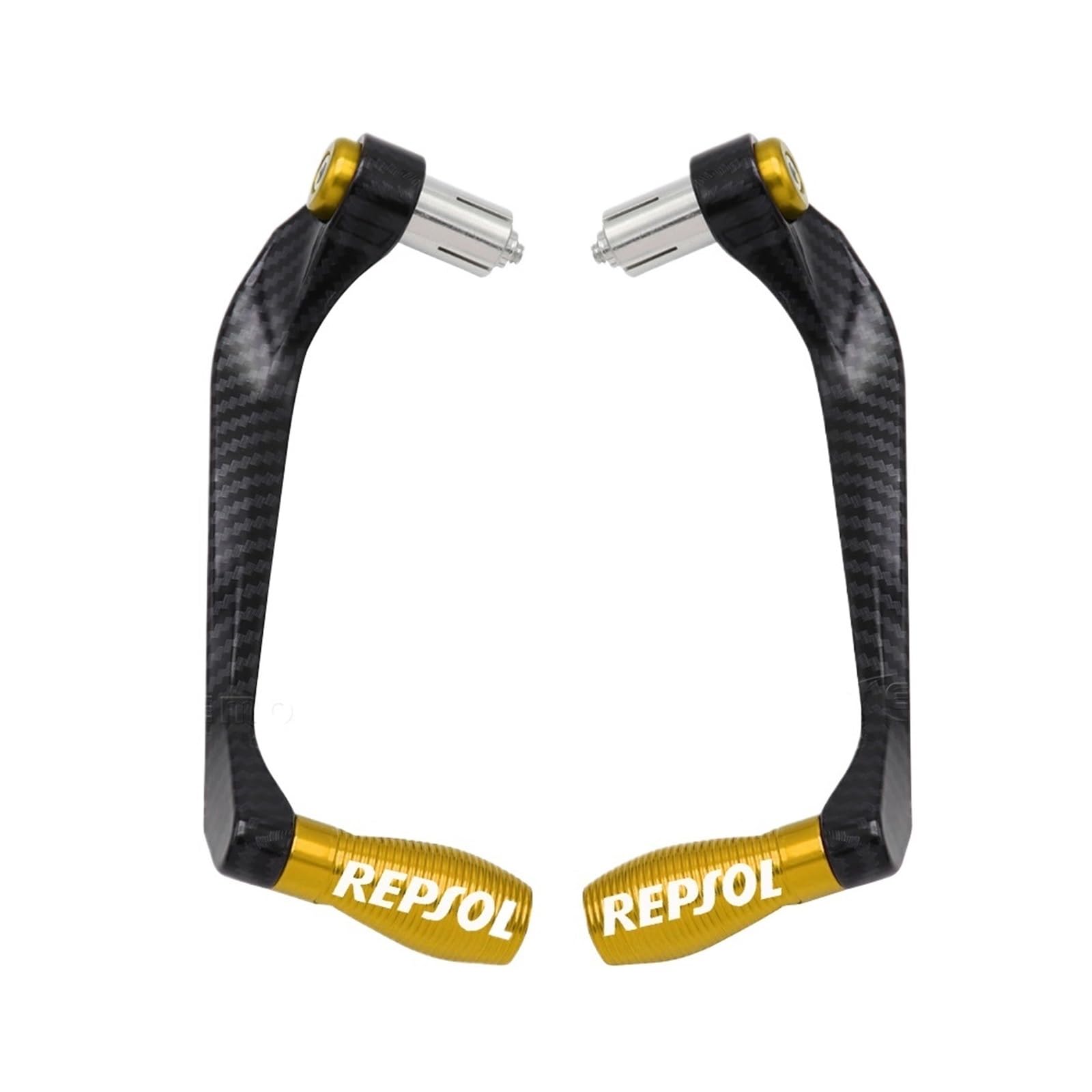 Für Repsol Motorrad Universal 7/8 "22mm CNC Aluminium Lenkergriffe Bremskupplungshebel Lenker Schutzfolie(B Gold) von GUOXUN