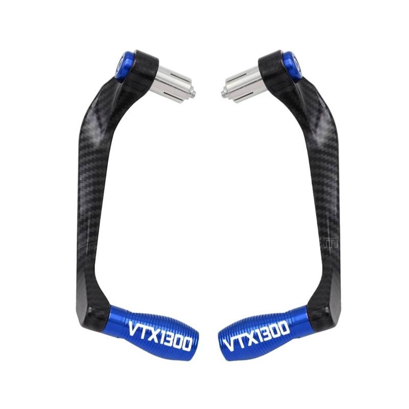 Für VTX1300 VTX 1300 Motorrad Universal 7/8 "22mm Lenker Griffe Bremse Kupplung Hebel Griff Bar Schutz Protector(B Blue) von GUOXUN