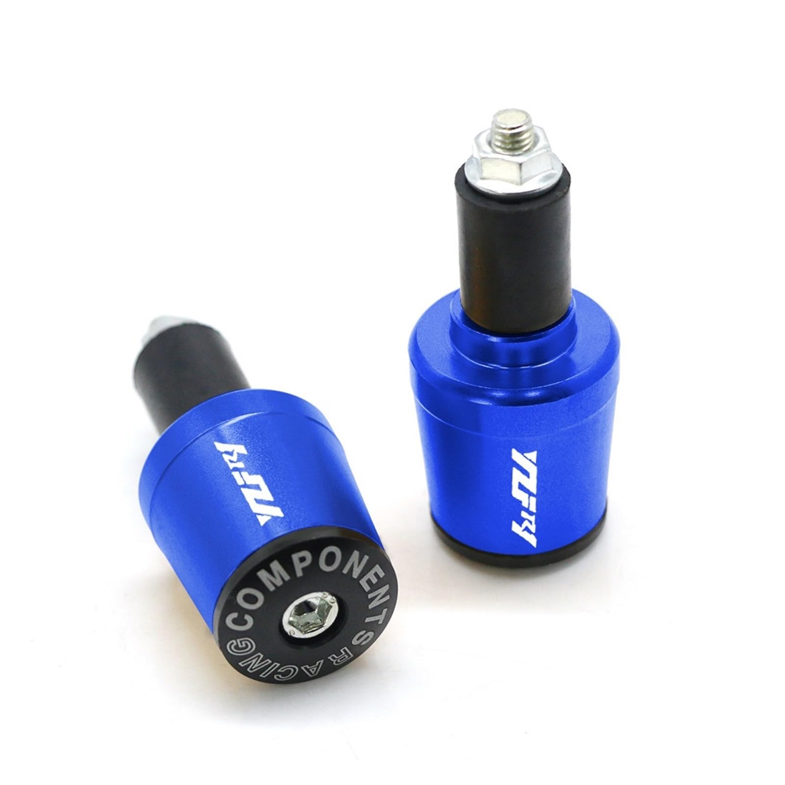 Für YMH YZF R1 R1M/R1S YZFR1 YZF-R1 7/8 "22MM Motorrad Zubehör Universal Lenker Griffe Griff Bar Grip End Kappe Stecker(Blue) von GUOXUN