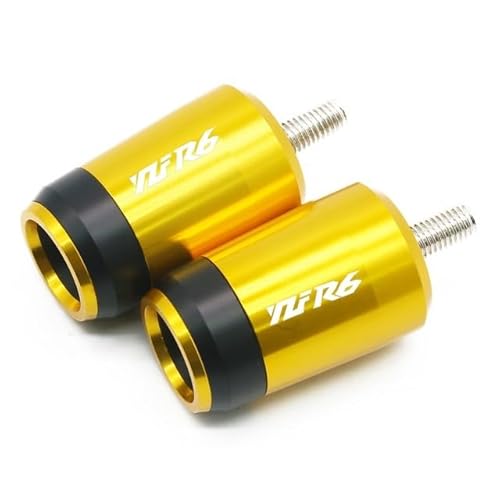 Für YMH YZF R6 YZF-R6 YZFR6 Motorrad Universalzubehör 7/8''22mm Lenkergriffe Lenkergriffenden Abdeckkappenstecker(Gold) von GUOXUN