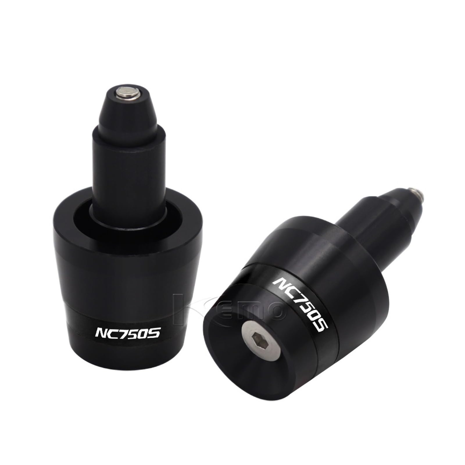 Motorrad 13-22mm Griff Bar End Gewicht Lenker Griffe Kappe Anti Vibration Silder Stecker Für NC750S NC 750 S NC750(Black) von GUOXUN