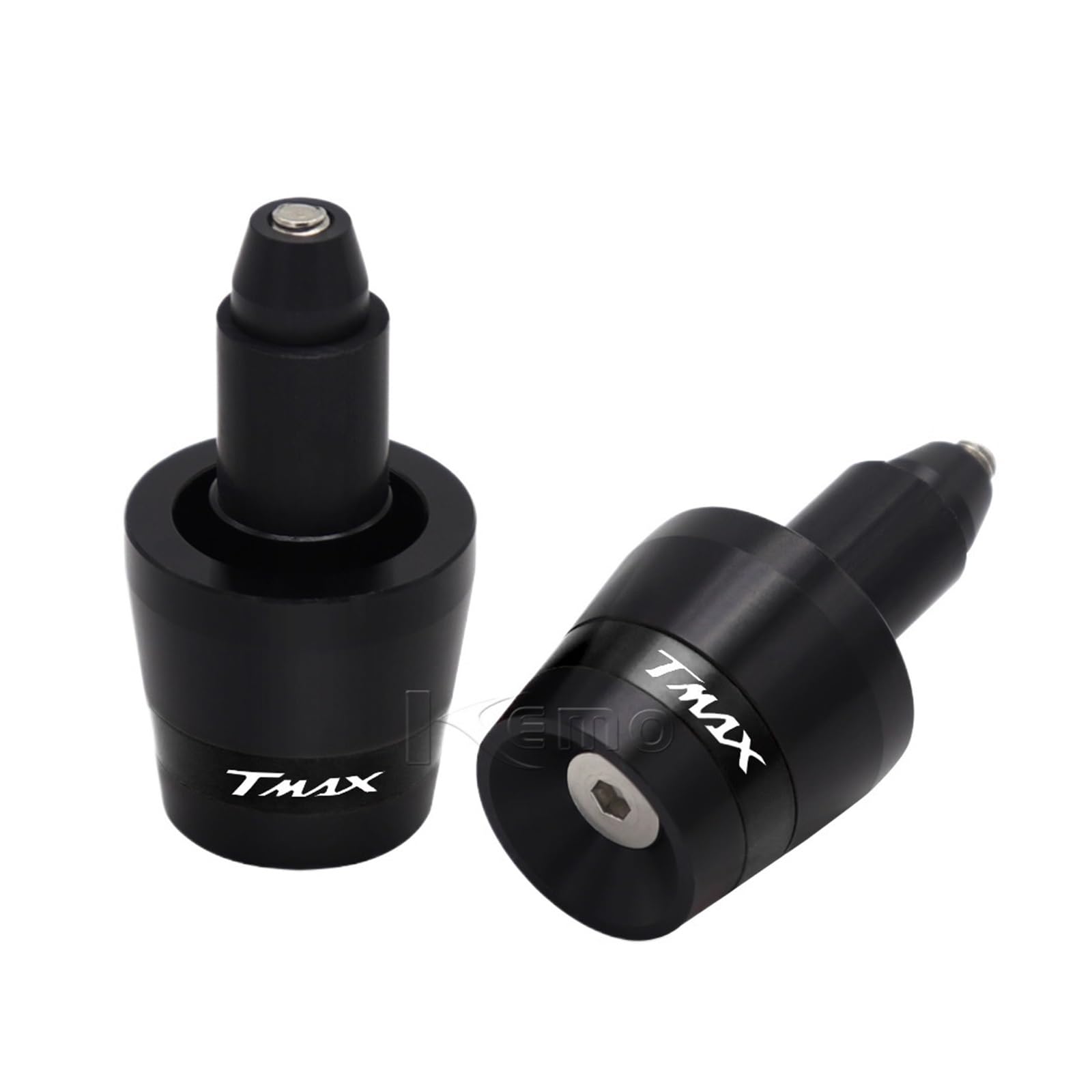 Motorrad 13-22mm Griff Bar End Gewicht Lenker Griffe Kappe Stecker Für T-MAX 530 TMAX530 NMAX155 XMAX 250(Black) von GUOXUN