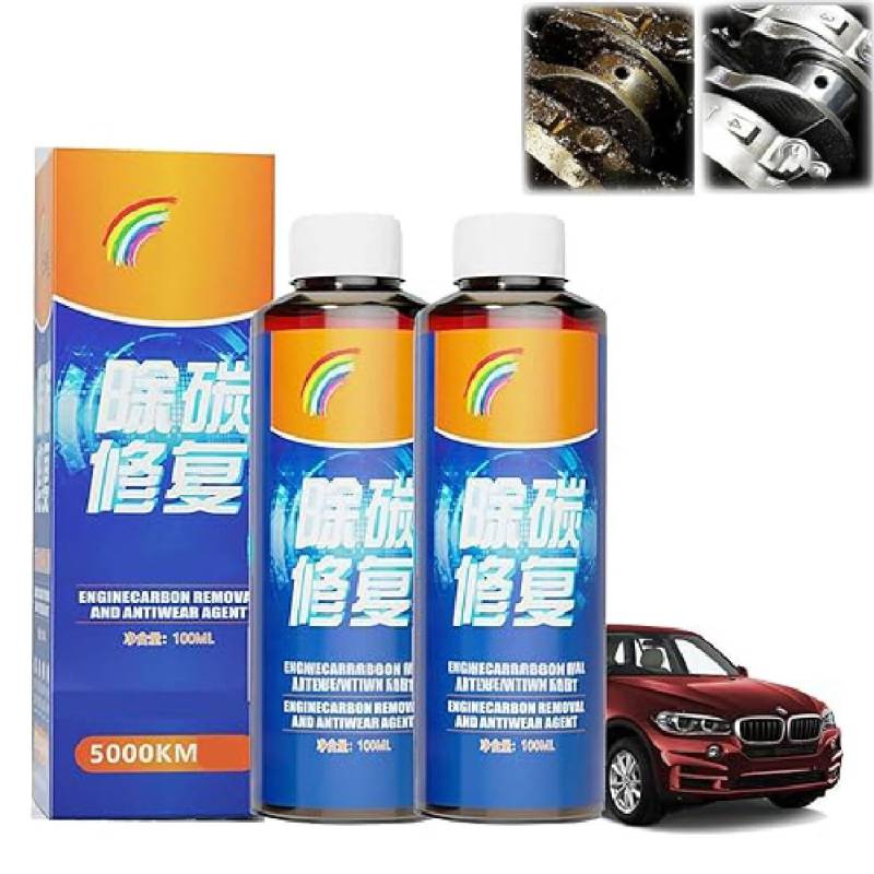 Aneedtools - Engine Carbon Removal Repair Agent, Motor Entfernung von Kohlenstoff Reparaturmittel, Motorölsystem-Reiniger, Motorschutz Additiv Öl, Hochwirksames Motor-Verschleißschutzmittel (2PCS) von GUSHE