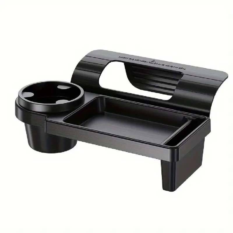 Auto-Multifunktions-Stapelbox, Getränkehalter Auto Fenster, Aufbewahrungsbox für Auto Fenster, Car Window Storage Tray with Cup Holder, Autotür Side Hängendes Staukasten für Kleinigkeiten, Handys von GUSHE