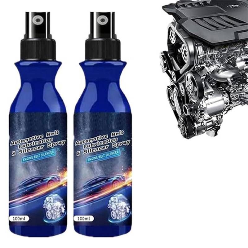 Automotive Belt Lubrication & Silencer Spray, Auto-Riemengeräusch-Spray, Gürtel-Spray-on-Dressing, Schalldämpfer für den Motorriemen des Automobils, Geräuschunterdrückung des Motorriemens (2PCS) von GUSHE