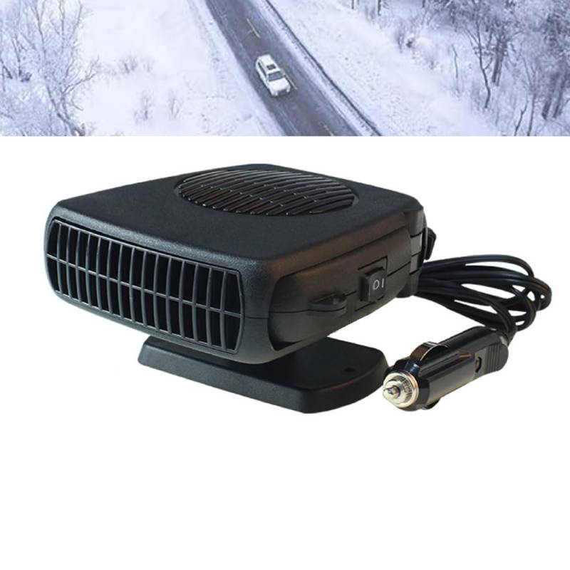 Autopulsex Frostbuster,Tragbare Heizlüfter,Anti-Fog-Auto Demister,Auto-Entfroster,Auto Heizung mit Stecker,2-In-1 Heizung/Kühlung Auto-Lüfter,360 Grad drehbarer Windschutzscheiben-Entnebeler (12V) von GUSHE