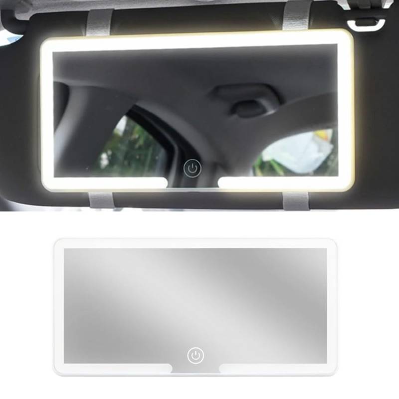 Car Sun Visor Vanity Mirror, Auto Visier Schminkspiegel, Auto Make-up Spiegel, Auto Kosmetikspiegel, Auto Sonnenblende Spiegel, Tragbarer Auto Sonnenschutz Spiegel, Auto spiegel-Zubehör von GUSHE