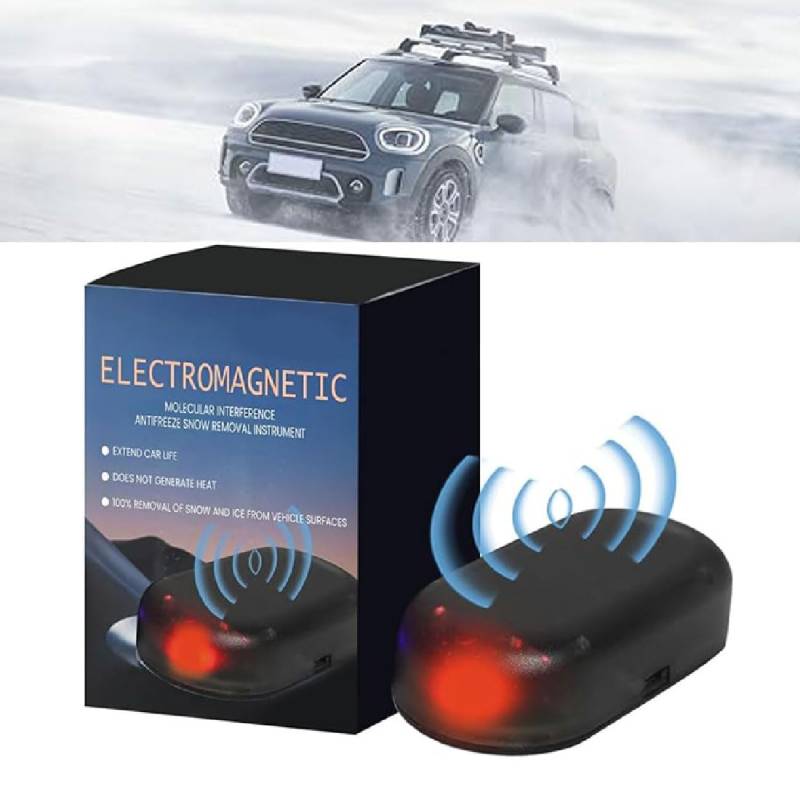 GUSHE Auto Enteiser Tragbare Kinetische Molekularheizung, Molekulare Enteisung von Fahrzeugen, Elektromagnetisches Frostschutzmittel zur Schneeräumung, Auto Defroster für EIS, Schnee, Frost (1PC) von GUSHE