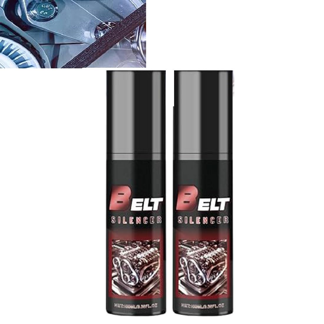 Lubrication & Silencer Spray for Automotive Engine Belts, Autogurt-schalldämpfer-Spray, Autogurt-Quietschspray, Auto-Riemengeräusch-Spray, Schalldämpfer für den Motorriemen des Automobils (2PCS) von GUSHE