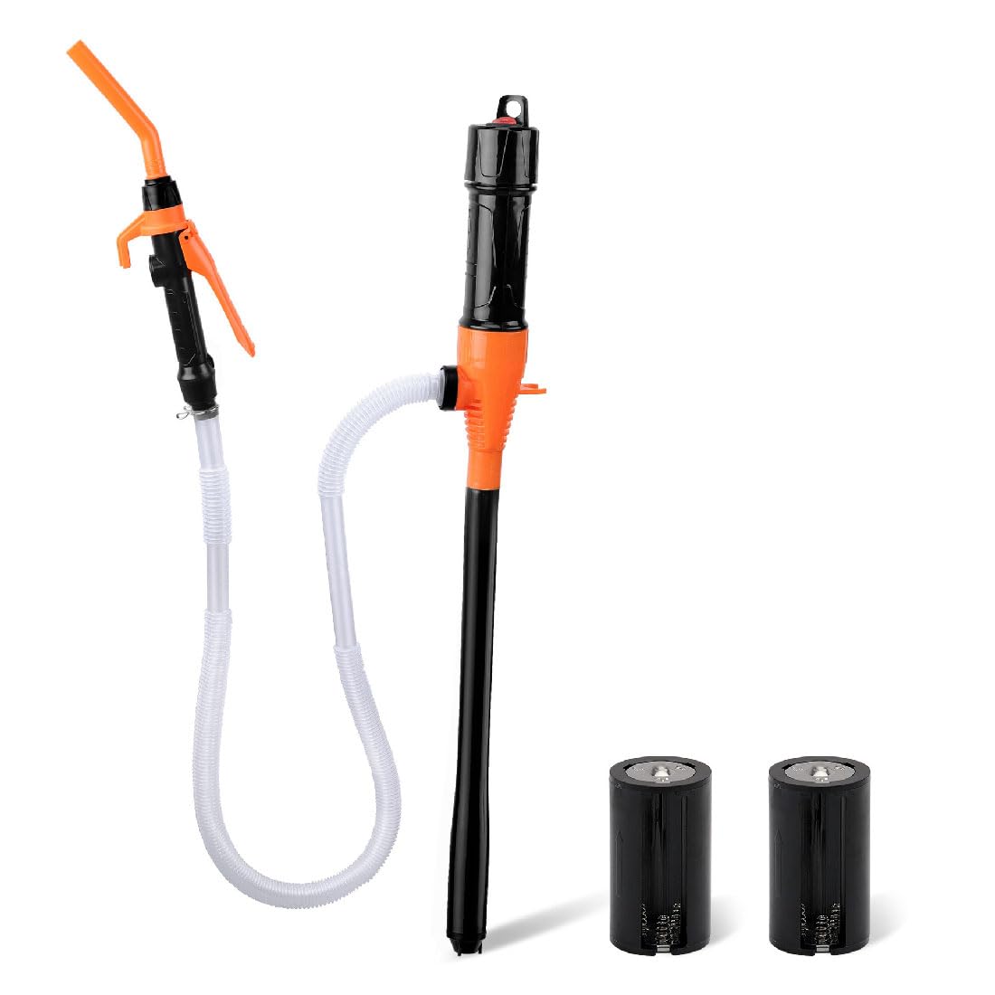 Portable Power Battery Pump, Batteriebetriebene Flüssigkeitstransferpumpe, Elektrische Kraftstoff Umfüllpumpe, Multifunktionale tragbare Automatische Absaugung Pumpe für Benzin, Gas, Wasser (Orange) von GUSHE