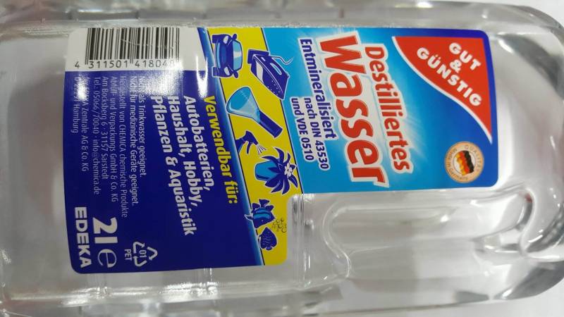 GUT & GÜNSTIG Destilliertes Wasser 2l