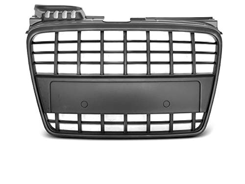 Frontgrill kompatibel mit Audi A4 B7 2004 2005 2006 2007 2008 Sedan Avant Front Central Grill Sport GV-70 Honeycomb Mesh Grill Sport Schwarz von GV-ZONE