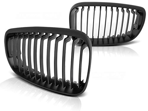 Frontgrill kompatibel mit BMW 1er-Serie E81 E87 2007 2008 2009 2010 2011 Schrägheck 3 Türen 5 Türen vorne Zentralgrill Sport GV-131 Front Sport Ersatz Nieren Kühlergrill schwarz matt von GV-ZONE