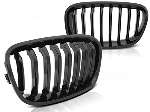 Frontgrill kompatibel mit BMW 1er Serie F20 F21 2011 2012 2013 2014 Front Central Grill Sport GV-148 Front Sport Ersatz Nieren Kühlergrill glänzend schwarz von GV-ZONE