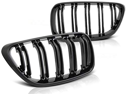 Frontgrill kompatibel mit BMW 2er F22 F23 M2 Front Central Grill Sport GV-151 Front Sport Ersatz Nieren Kühlergrill Glänzend Schwarz Sport Look von GV-ZONE