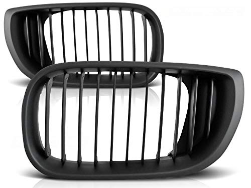 Frontgrill kompatibel mit BMW 3er E46 2001 2002 2003 2004 2005 Limousine Touring Front Central Grill Sport GV-93 Front Sport Ersatz Nieren Kühlergrill Schwarz von GV-ZONE