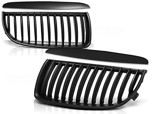 Frontgrill kompatibel mit BMW 3er E90 E91 2005 2006 2007 2008 Limousine Touring Front Central Grill Sport GV-105 Front Sport Ersatz Nieren Kühlergrill Schwarz von GV-ZONE