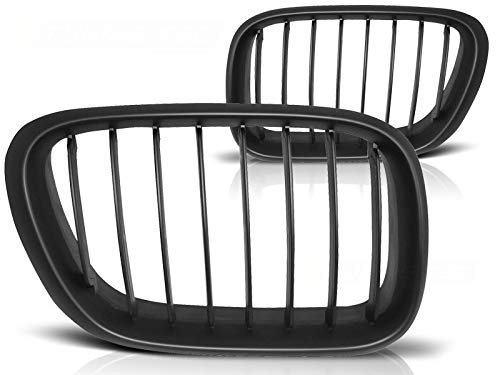 Frontgrill kompatibel mit BMW X5 E53 1999 2000 2001 2002 2003 SUV Front Central Grill Sport GV-101 Front Sport Ersatz Nieren Kühlergrill Schwarz von GV-ZONE