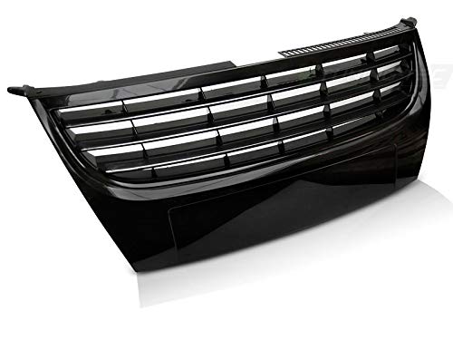 Frontgrill kompatibel mit Volkswagen Touran 2007 2008 2009 2010 Front Central Grill Sport GV-256 Kühlergrill Sport glänzend schwarz von GV-ZONE