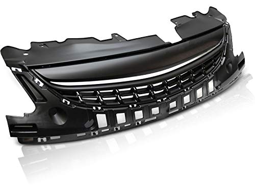 Kühlergrill vorne kompatibel mit Opel Corsa D 2011 2012 2013 2014 3 Türen 5 Türen Front Central Grill Sport GV-233 Kühlergrill Sport Matt Schwarz von GV-ZONE