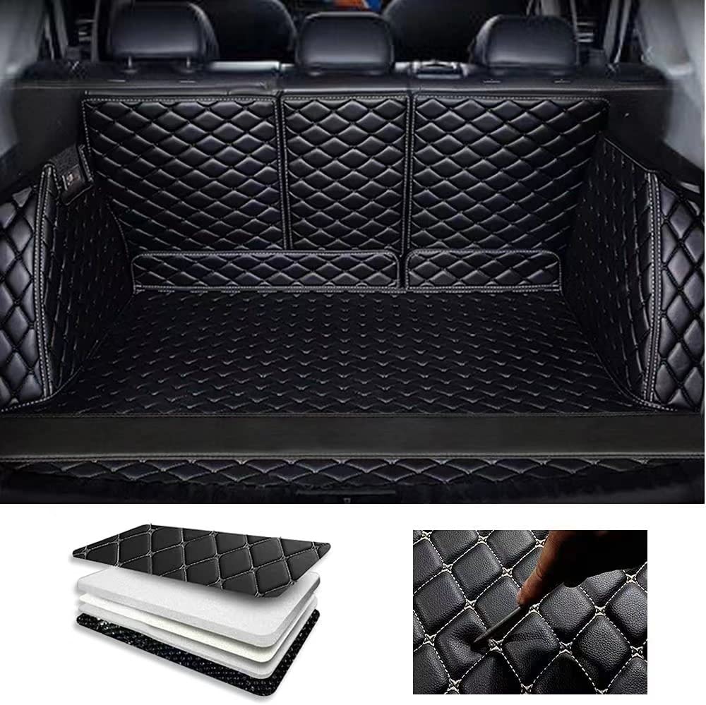 All Inclusive Auto Kofferraummatten für Suzuki Vitara 2016-2022, Pflegeleicht Kofferraum Matte Cargo Liner Tray Auto Zubehör,A Black von GWWHU