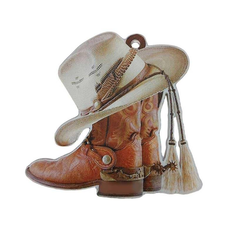 Auto-Rückspiegel-Anhänger, Acryl-Behänge, Autozubehör und Design-Hüte, I2L5, Ornament, Cowboy-Schlingen, CR-Dekoration, Auto-Geschenk-Stiefel von GXFCAI