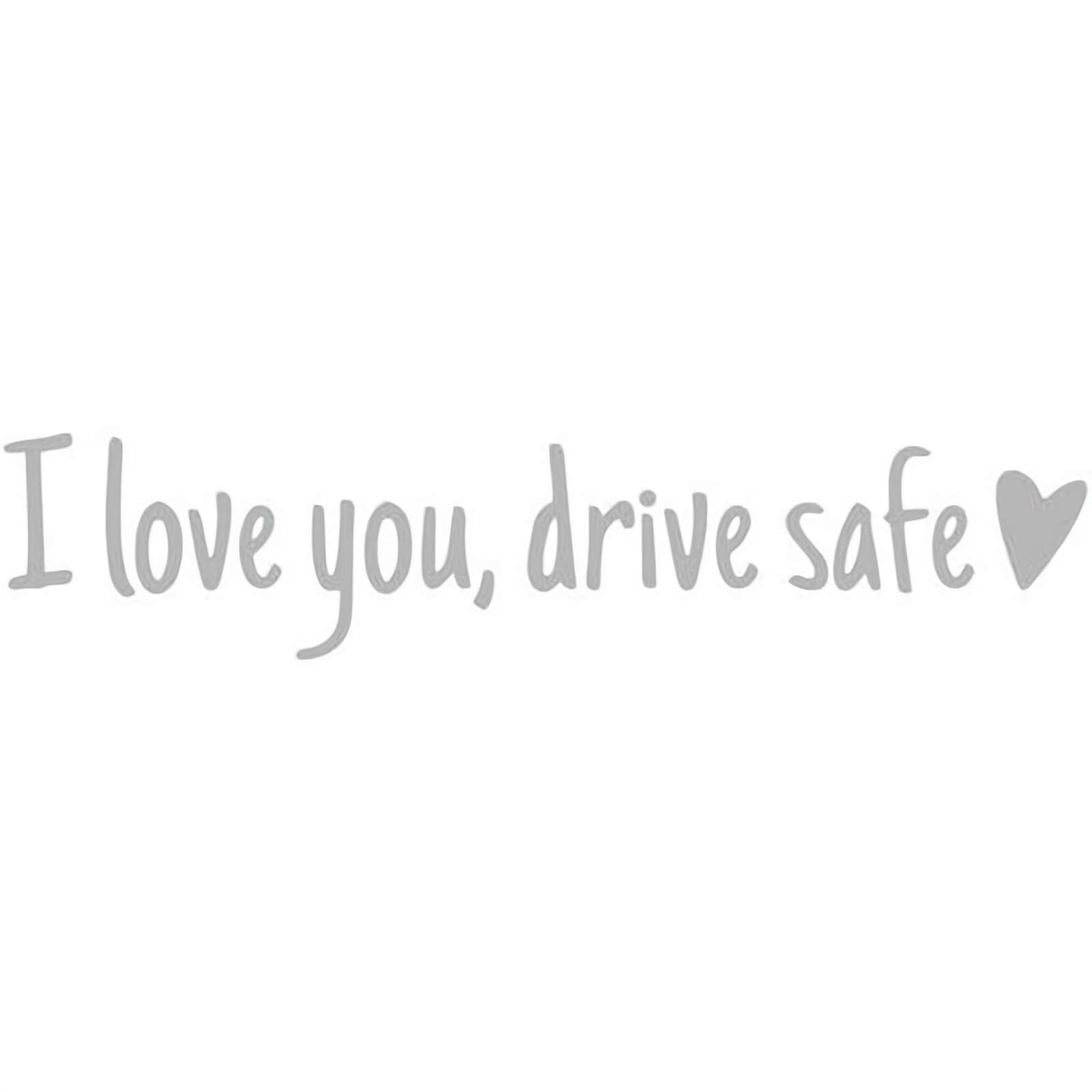 I Love You Driving Safe Spiegelaufkleber, Drive Safe I Love You Aufkleber mit Herz für Rückspiegel und Fenster, Vinyl-Aufkleber, Autozubehör, Geschenke von GXFCAI