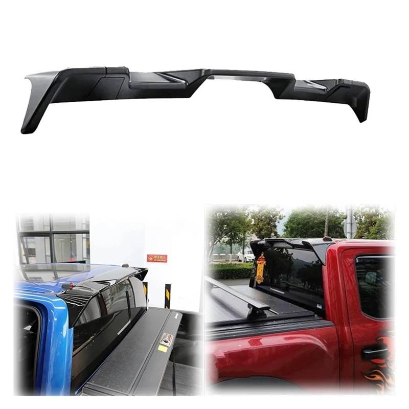 Auto Heckspoiler Für Ford Für Raptor F 150 F 150 F150 2015 2016 2017 2018 2019 2020 Spoiler Dachflügel Spoilerlippe Von ABS Auto Heckflügel Body Kit Auto Heckflügel(Glossy Black) von GXFCASE