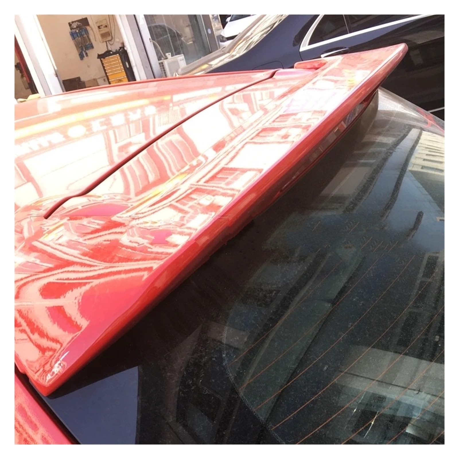 Auto Heckspoiler Für Mazda 2 Spoiler Sport Auto Heckflügel ABS Kunststoff Heckspoiler Heckspoiler Karosserie Kit Heckspoiler Auto Heckflügel(Red) von GXFCASE