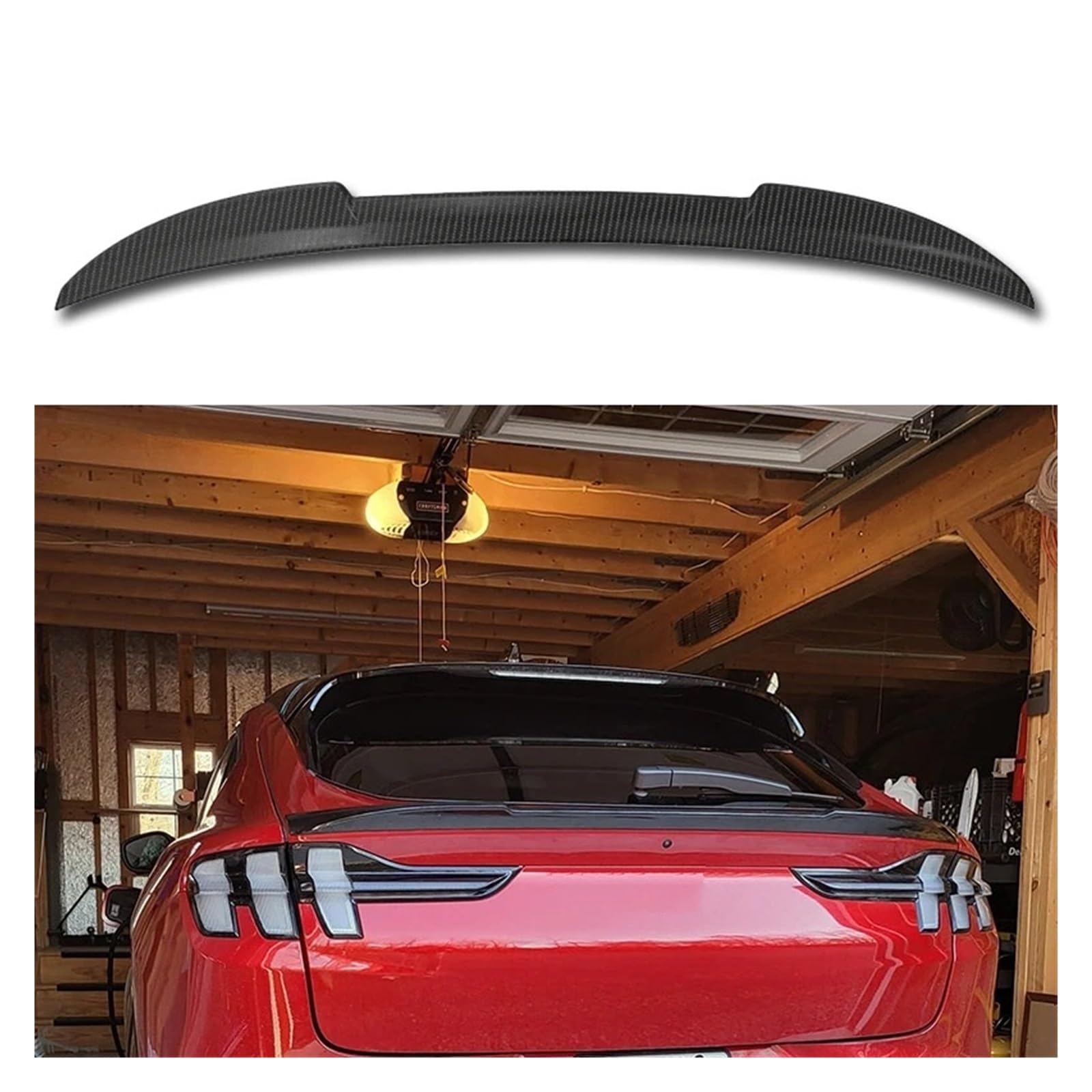 Auto Heckspoiler Für Mustang Für Mach E Für Mach-E 2021 2022 Zu Up Spoiler Heckflügel ABS Heckspoiler Auto Schwanz Flügel Auto Heckflügel(Carbon Fiber) von GXFCASE