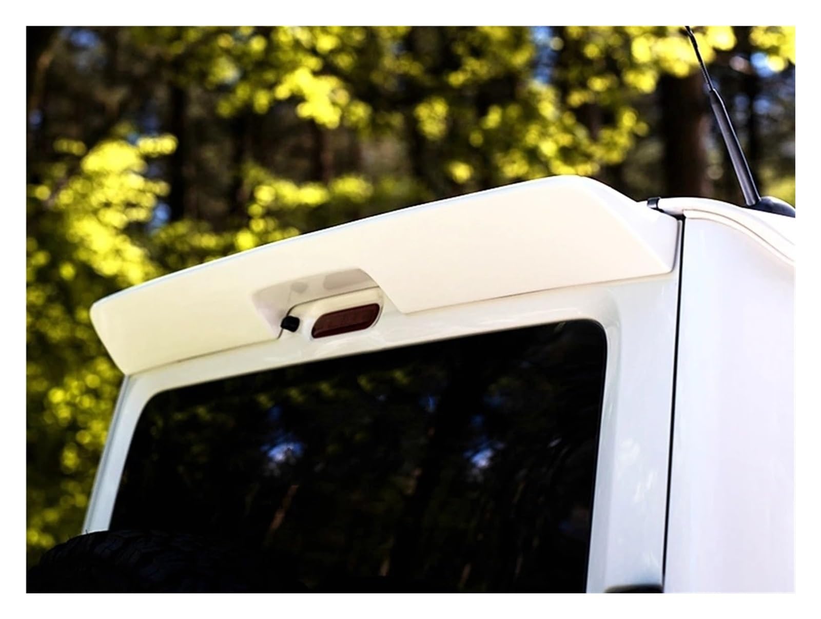 Auto Heckspoiler Für Suzuki Für Jimny JB64 JB74 2019 2020 2021 2022 2023 Hinten Dach Stamm Deckel Auto Spoiler Flügel ABS Bodykit Schwanz Spoiler Auto Heckflügel(Pearl White) von GXFCASE