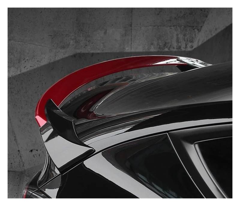 Auto Heckspoiler Für Tesla Für Modell Y 2019 2020 2021 2022 Hinten Stamm Deckel Boot Lip Spoiler Flügel Carbon Schwarz Ducktail Auto Tuning Auto Heckflügel(Black Red) von GXFCASE