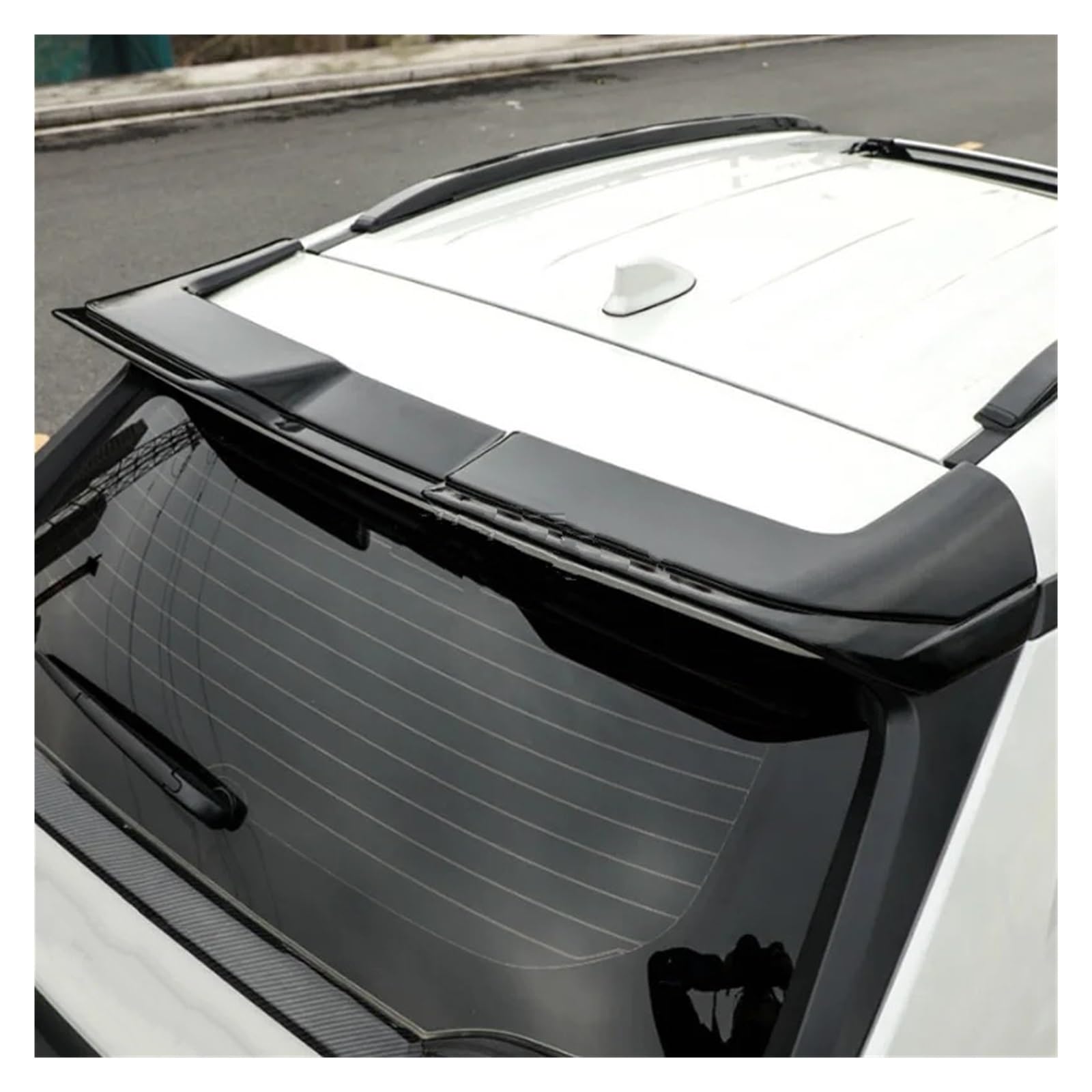 Auto Heckspoiler Für Toyota Für Rav 4 2020 Auto Schwanz Flügel ABS Material Auto Hinten Flügel Lip Spoiler Auto Hinten Stamm Spoiler Auto Heckflügel(Black Plus White) von GXFCASE