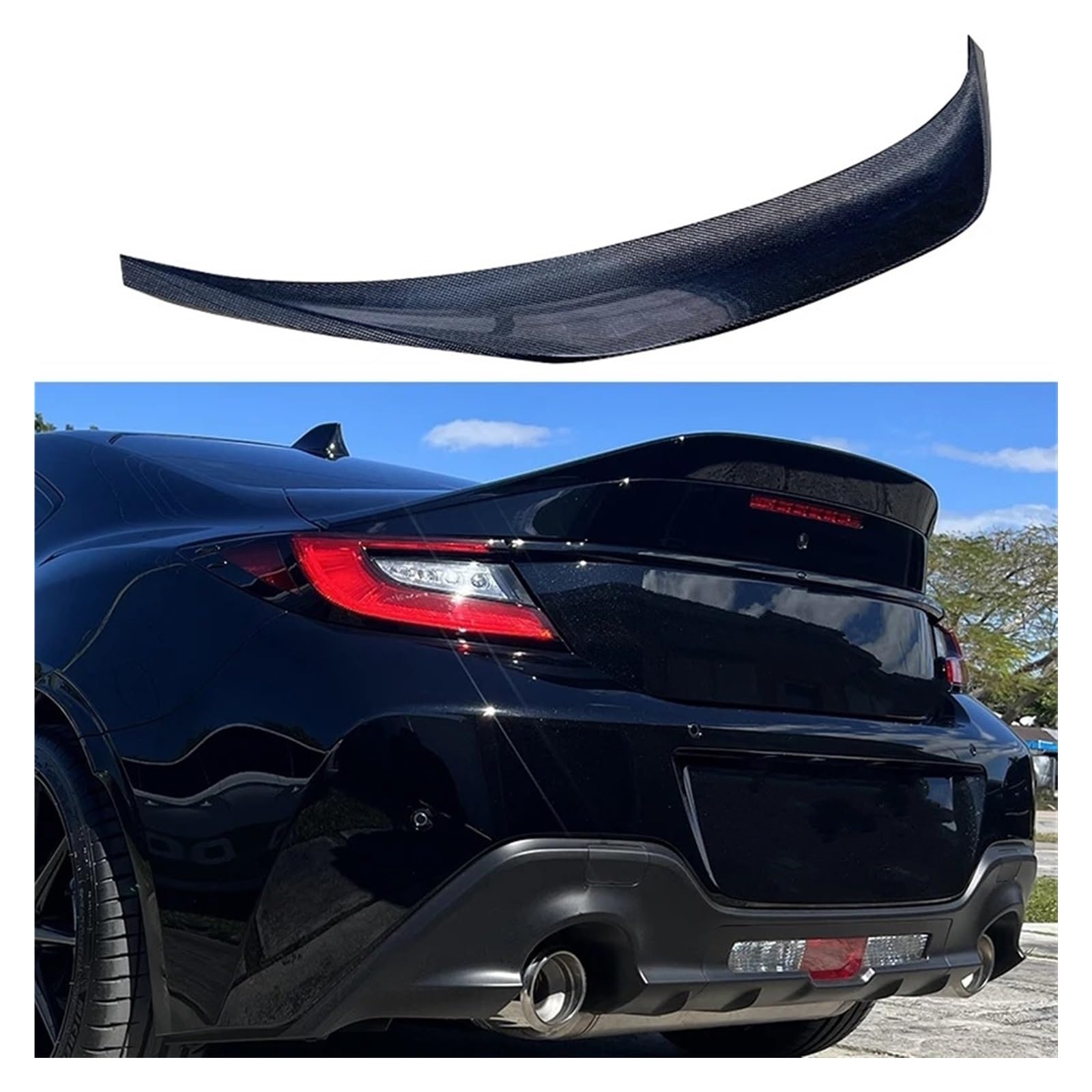 Auto Heckspoiler Für Toyota ZA86 GR86 2022 Zu Up Spoiler Hinten Stamm Flügel Hinten Stamm Spoiler ABS Durch Auto Schwanz Flügel Auto Heckflügel(Carbon Look) von GXFCASE