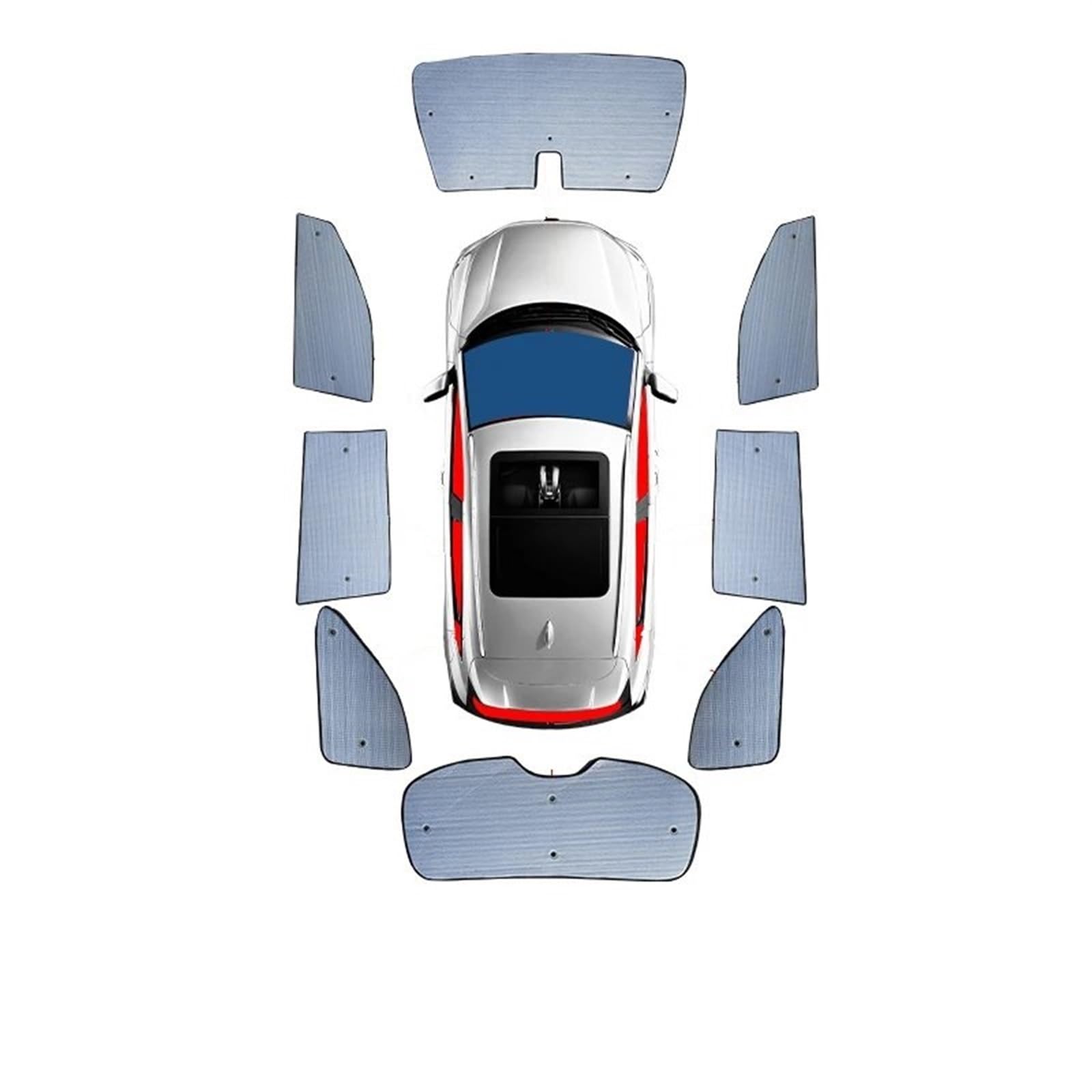 Auto Sonnenschutz Für Citroen C5 Für Aircross 2018 2019 2020 2021 2022 Auto-Sonnenschutz UV-Schutz Vorhang Sonnenschutz Visier Frontscheibenabdeckung Auto Fenster Sonnenschutz(Whole Car 1set) von GXFCASE