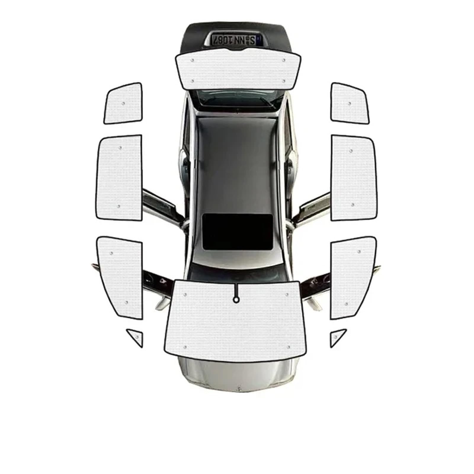 Auto Sonnenschutz Für VW Für Touran 2004 1T MK1 2003~2015 Sonnenblende Anti-UV Seitenfenster Sonnenschutz Auto Windschutzscheibe Sonnenschirm Auto Fenster Sonnenschutz(All Sunshades) von GXFCASE