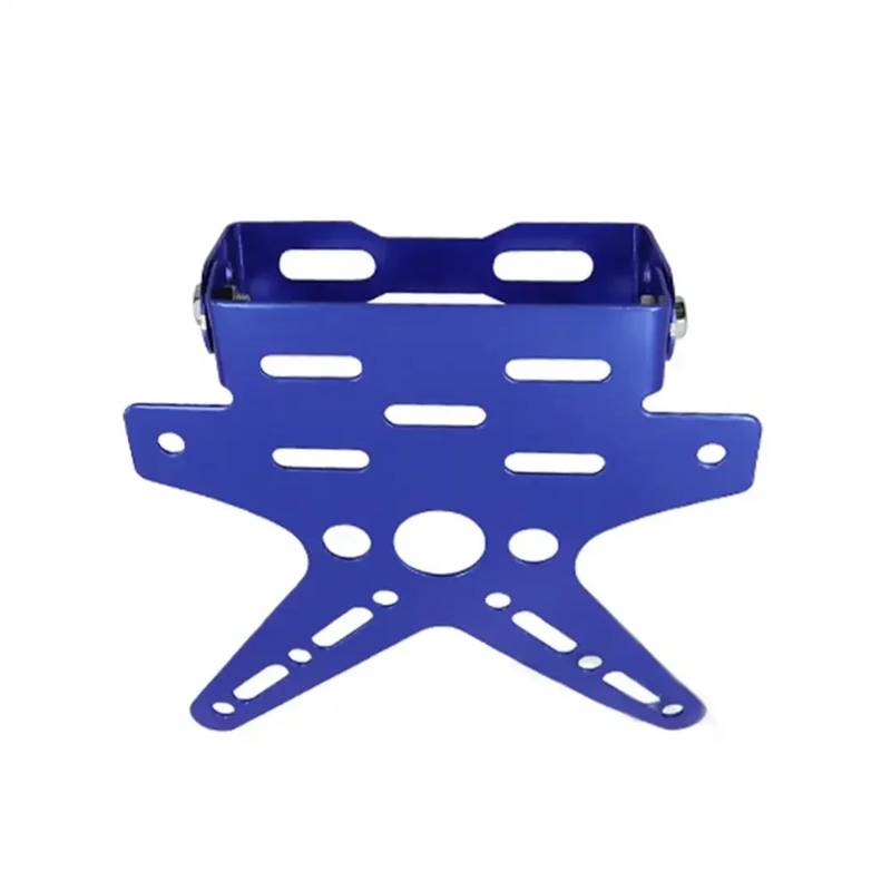 Motorrad Lizenz Kennzeichenhalter Universal Aluminium Einstellbare Halterung Registrierung Nummer Platte Abckung Motorrad Teile Motorrad Kennzeichen Halter(Blue) von GXFCASE