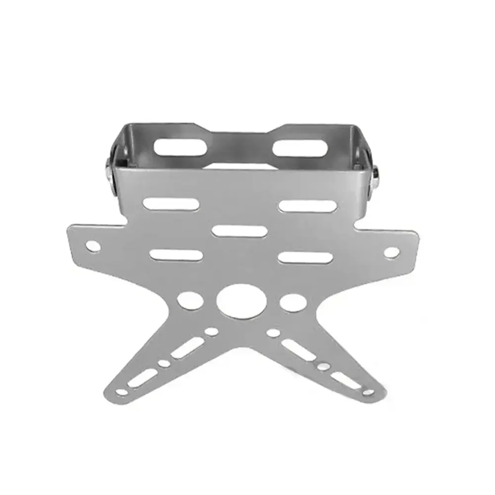 Motorrad Lizenz Kennzeichenhalter Universal Aluminium Einstellbare Halterung Registrierung Nummer Platte Abckung Motorrad Teile Motorrad Kennzeichen Halter(Silber) von GXFCASE