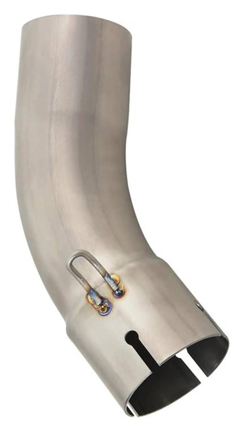 Auspuff Schalldämpfer Für K&awasaki ZX25RR ZX 25 RR 2023 Motorradauspuff Slip-On-Auspuffanlage 51MM Schalldämpfer Escape Moto Middle Link Pipe(Stainless Steel) von GXSAI