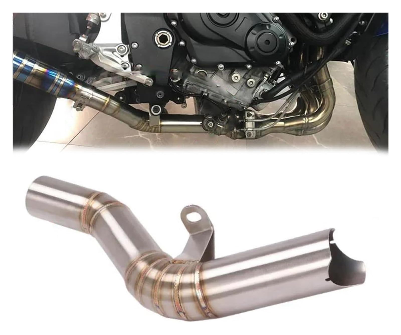 Auspuff Schalldämpfer Für S&uzuki GSXR750 GSXR 750 GSX-R750 2008 2009 2010 Motorradauspuff Motorradauspuff Escape Modify Middle Link Pipe von GXSAI