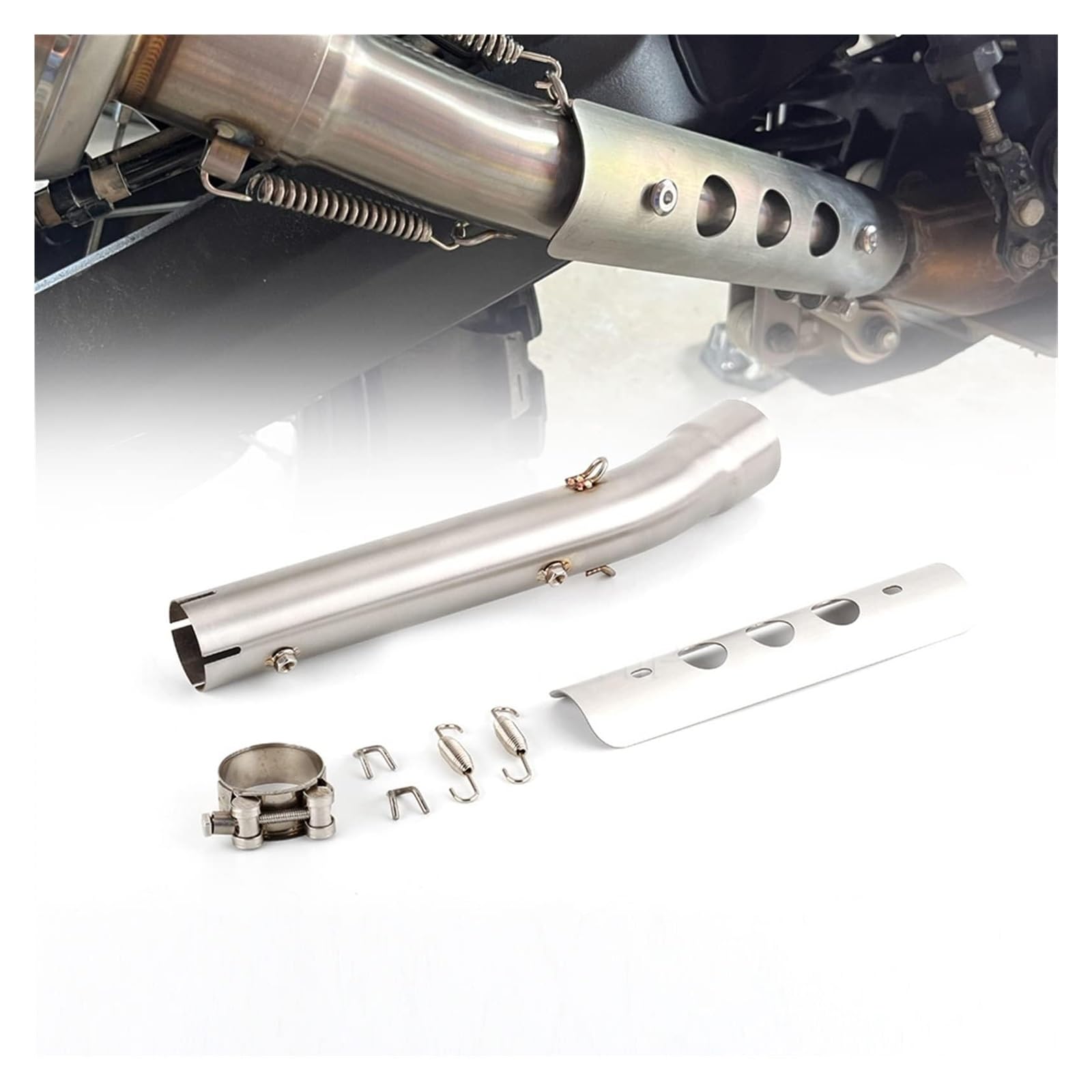 Auspuff Schalldämpfer Für Y&amaha Tenere 700 2019 2020 2021 XTZ690 T7 T700 Escape Slip-on-Motorrad-Auspuffschalldämpfer Mid Link Pipe Mit Hitzeschild von GXSAI