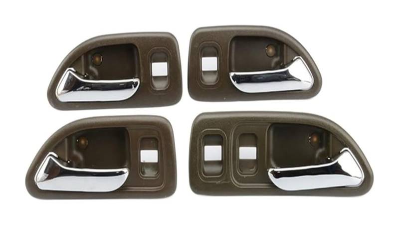 Auto Handschuhfach Deckel Griff Für Land Rover Für Discovery 3 LR3 2004-2009 ABS Vorne Hinten Türgriff Lagerung Box Zubehör Innere Tür Pull Griff Trim(Brown,4PCS) von GXSAI