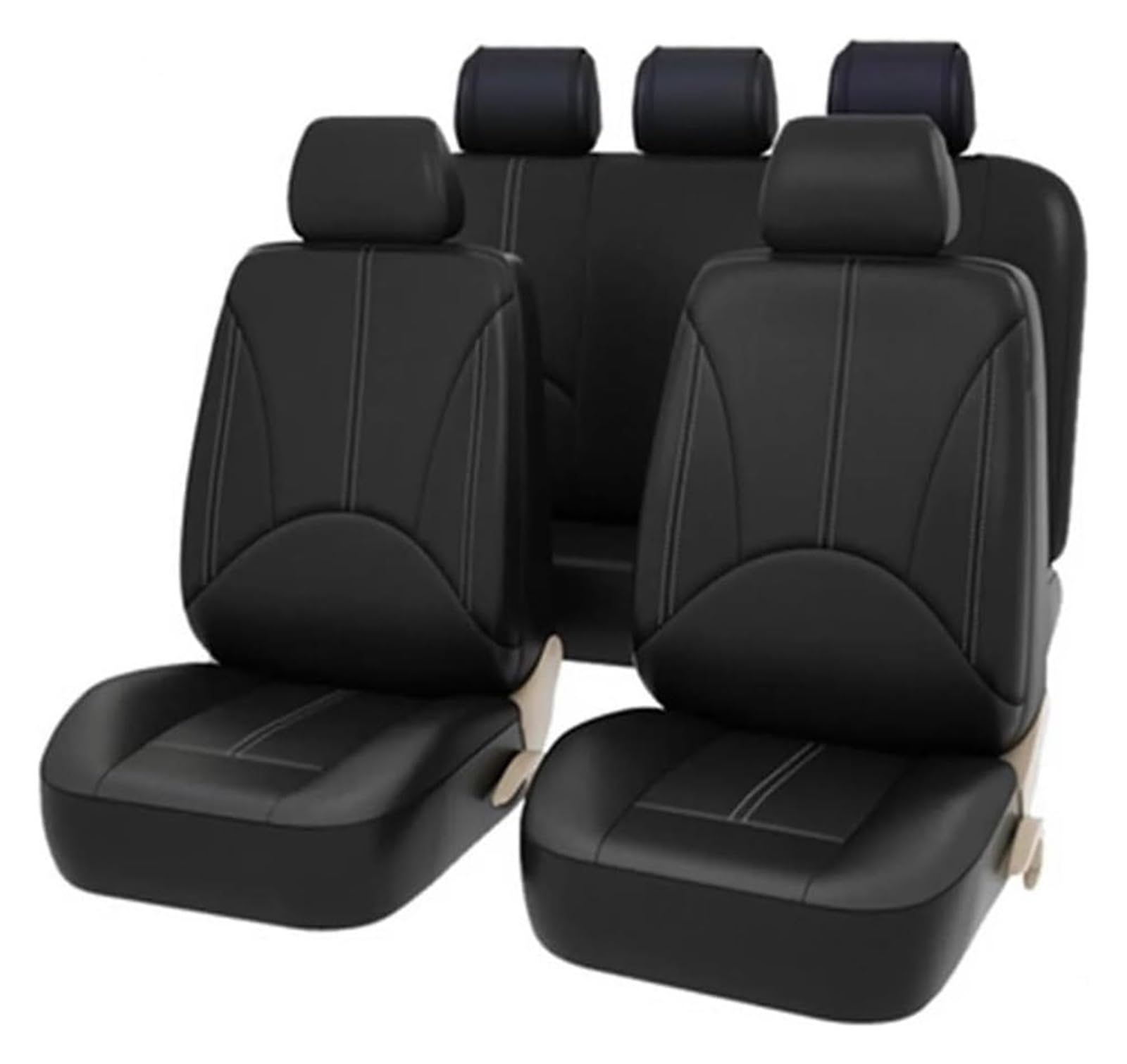 Auto Sitz Schonbezug Für B&MW X3 X4 X5 F10 G30 E60 E46 Autositzkissen Sitzbezug Full Surround Zubehör Vorne Hinten Set Sitzbezüge(5pcs-Black) von GXSAI