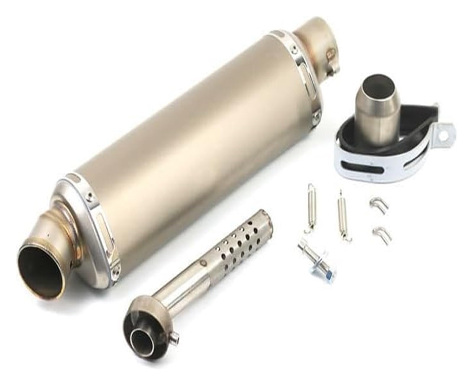 Für B&MW 38-51MM Universal Motorrad Auspuff Schalldämpfer Rohr Flucht Motorrad Schalldämpfer Endrohr Auspuffrohr Schalldämpfer Motorrad Auspuff Tube(H 370MM) von GXSAI