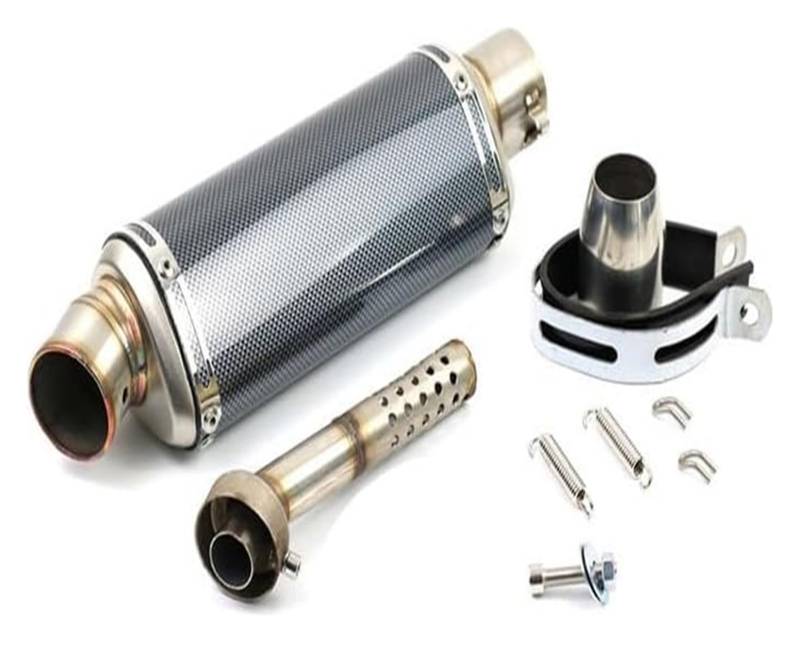 Motorrad Auspuff Systeme Für Motorrad Schalldämpfer Endrohr Auspuffrohr Schalldämpfer 38-51MM Universal Motorrad Auspuff Schalldämpfer Rohr Flucht(B 370mm) von GXSAI