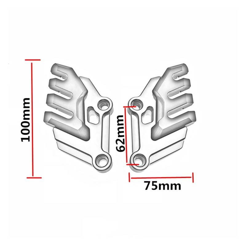 Motorrad Bremssattel Vorne Schutz Schutz Abdeckung Fender Crash Slider Kappe Für Kawasaki Z900 Für Z 900 2017 2018 2019 2020 2021 2022 Motorrad Heckfender Schutzblech(Blau) von GXSAI